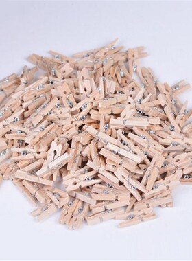 100 Pcs Clothes Pegs Natural Clip Mini Wooden Clothes Photo