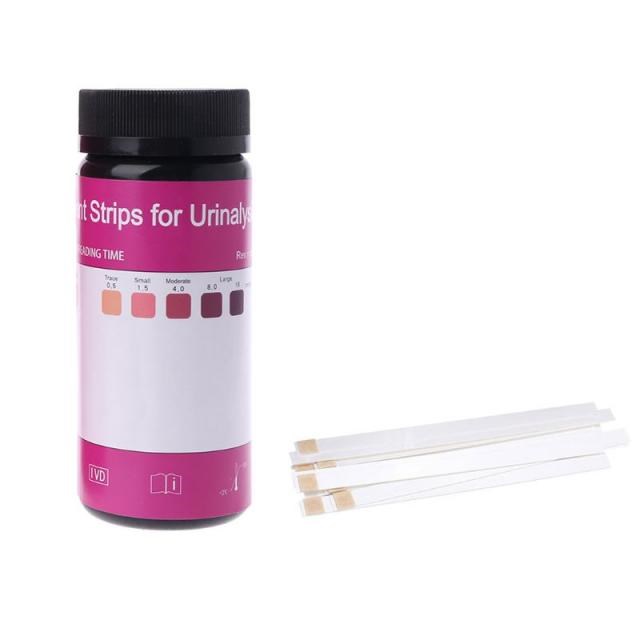 100 Strips Ketone Test Strips Urine Tester Reagent Strip Atk