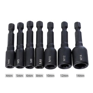 Mach Adapter Inch Shank M14 Screw 7Pcs Tap Hex Socket