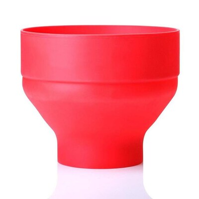 Silicone popcorn bowl Microwave oven folded popcorn bucket C