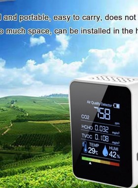 5 in 1 CO2 Meter Digital Temperature Humidity Sensor Teste A