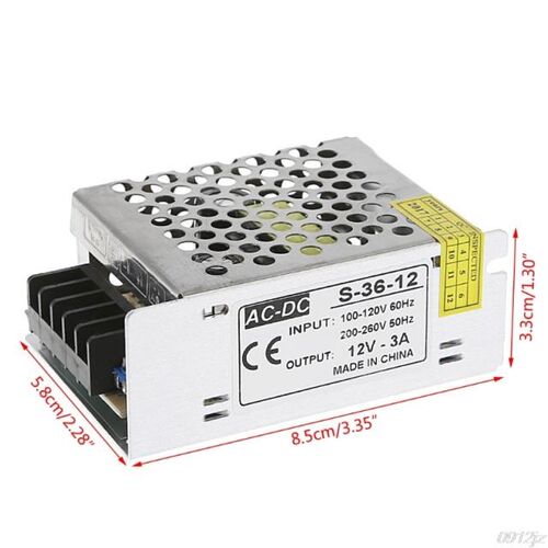 AC 100-260V To DC 12V 3A 36W Switch Power Supply Driver Adap