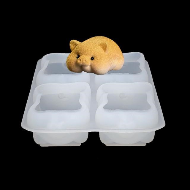 1PC Silicone Chocolate Mold pig Shapes Chocolate baking Tool