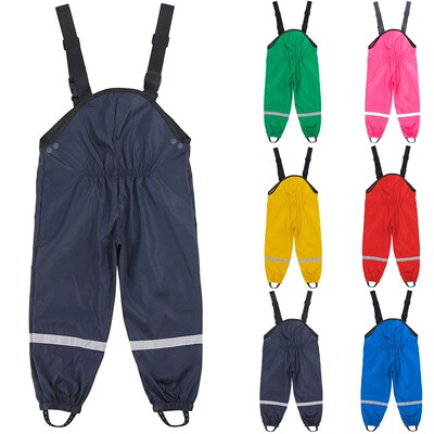 Unisex Children's Rain Dungarees Windproof And Waterproof Mu