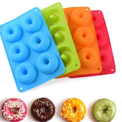 6 Grid Donut Mold Silicone Bakery Baking Pan Non-Stick Donut