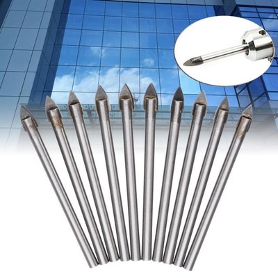 10 Pieces Cemented Carbide Glass Drill Head 6mm Glass Drill
