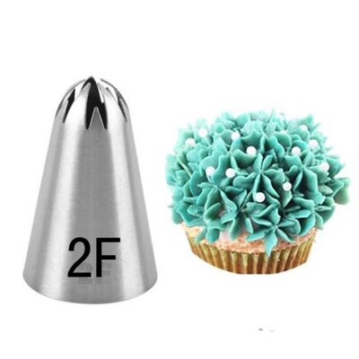 #2F Stainless Steel Piping Icing Nozzle Fondant Jelly Cake C