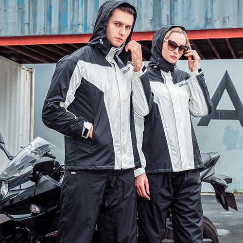 1Set Men Rainwear Thin Waterproof Raincoat Suit Moisture-pro