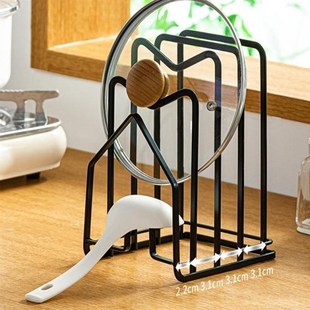 Kitchen Pot Lid Rack Chopping Board Holder Pot Lid Shelf Coo