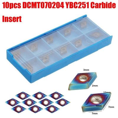 High Qualityt 10pcs HRC45 Blue Nano DCMT070204 YBC251 Carbid