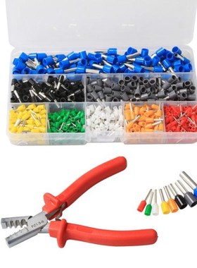 800Pcs Cable Wire Connector Crimping Terminal +1PC Hand Ferr