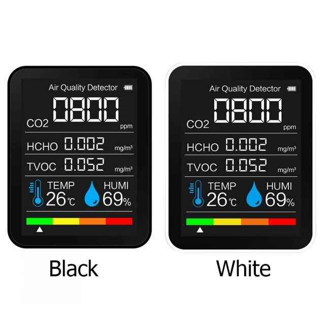 5 in 1 CO2 Meter Digital Temperature Humidity Sensor Tester