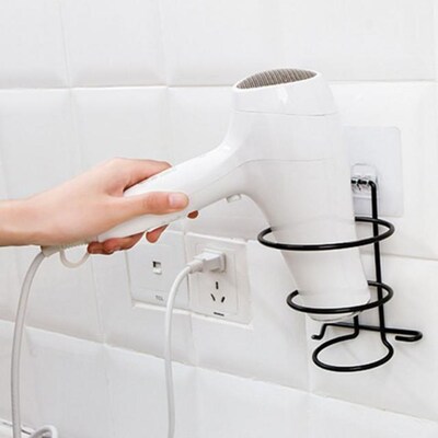 Hair Dryer Rack Wall Mounted Bathroom Hotel Stand Holder Hai