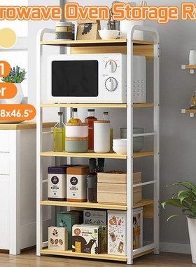 5-Tier Shelf Kitchen Microwave Rack Multi-layer Multi-functi