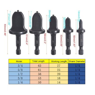1/5pcs Air Conditioner Tube Expander Swaging Tool Drill Bit