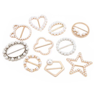 Pearls Scarf Buckle Scarf Tie Ring Stylish for Party for Wom