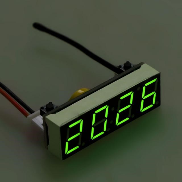 3 In 1 LED  DIY Digital Clock Temperature And Voltage Module
