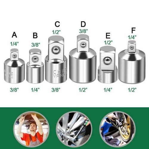 CR-V Steel Ratchet Wrench Socket Converter Head Sleeve Adapt