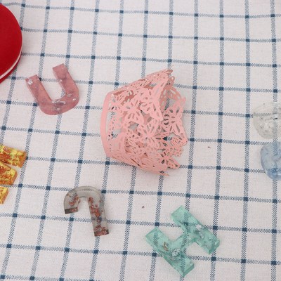 Food Grade Paper 100pcs Lace Cupcake Wrappers Pink Butterfly