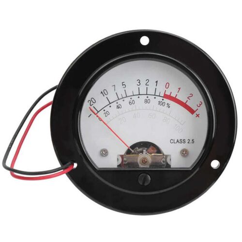 VU Meter Retro Pointer Dial Round Backlight VU Level Audio M