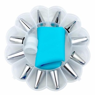 14pc/Box Dessert Decorators Silicone Icing Piping Cream Past