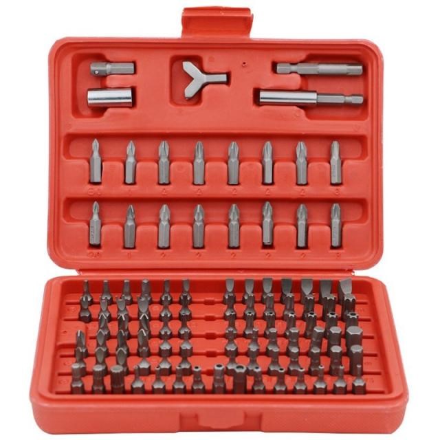High quality 100Pcs Chrome Security Bit Tool Set Torx Hex Dr