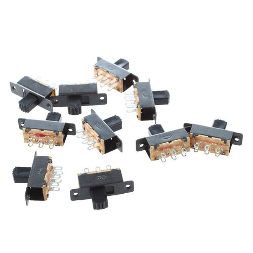 10 Pcs SS22F25-G7 2 Position DPDT 2P2T Panel Mount Mini Slid