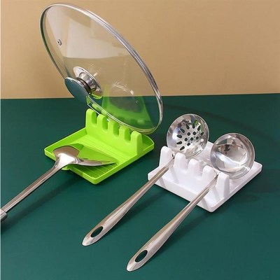 Non-Slip Spatula Ladle Shelf Spoon Rest Pot Lid Holder Rack