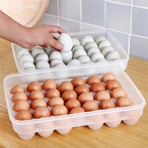 Portable Egg Holder Household Refrigerator Storage Box With