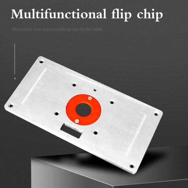 Electric Wood Milling Trimming Machine Flip Plate Guide Tabl