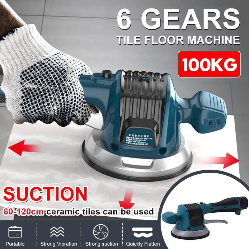 Portable Tile Vibrator Suction Cup Tiling Tiles Laying Machi