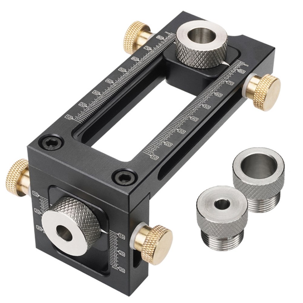5pcs 2 in 1 Screw Jig Adjustable Drilling Puncher Dowel Dril