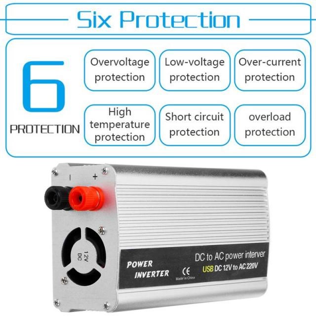 4000W DC 12V To AC 220V USB Car Power Inverter Modified Sine