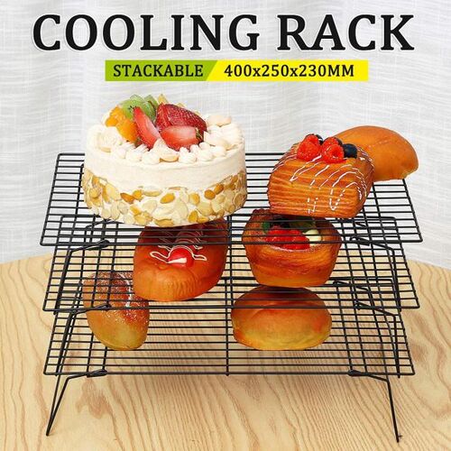 Stainless Steel Wire Grid Cake Cooling Tray Cake Food Rack O
