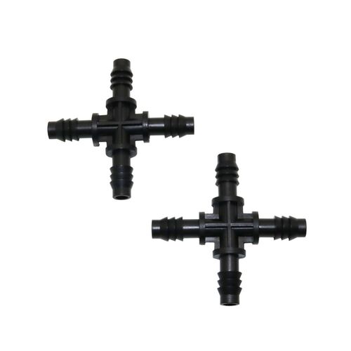 8 mm 4-Way Water Splitter Garden Drip Irrigation Watering Qu