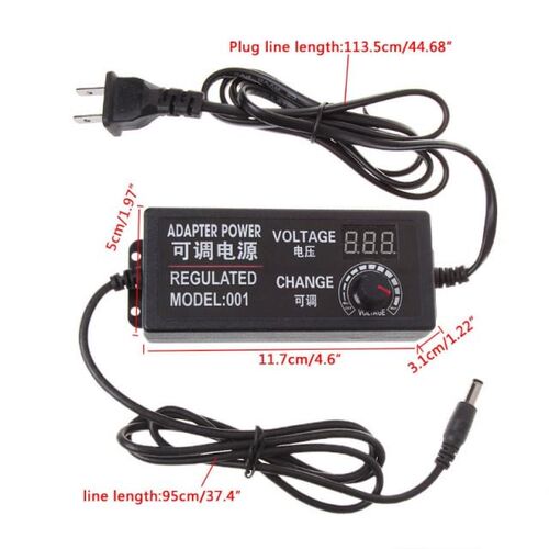 9-24V 72W Adjustable AC/DC Regulated Switch Power Supply Ada