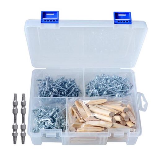 402pcs Pocket Hole Jig Self-tapping Screws Kit Fine Coarse T