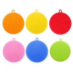 1Pcs Silicone Cleaning Brushes Dish Soft Silicone Scouring P