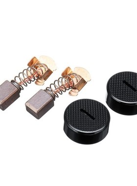 2pcs Electric Drill Motor CB430 Carbon Brushes + Black Caps