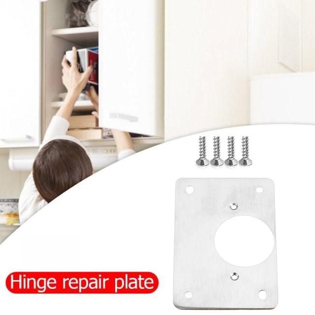 Hinge Repair Plate for Cabinet Furniture Drawer Window Stain