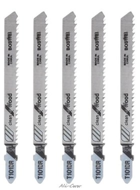 5Pcs/Set T101BR HCS 100mm Jigsaw Blades Clean 适用于 Wood La