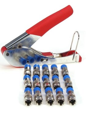 1Set Cable Manual Crimping Tool Set Kit 适用于 F-Type Connec