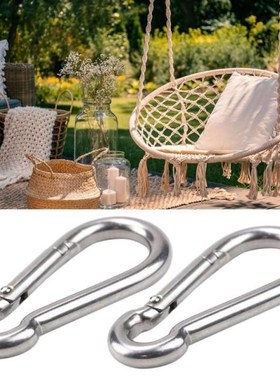 2pcs Stainless Steel Multifunctional Spring Snap Hook Carabi