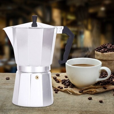 Portable 3/6/9Cup Stovetop Aluminum Coffee Maker Pot Mocha E
