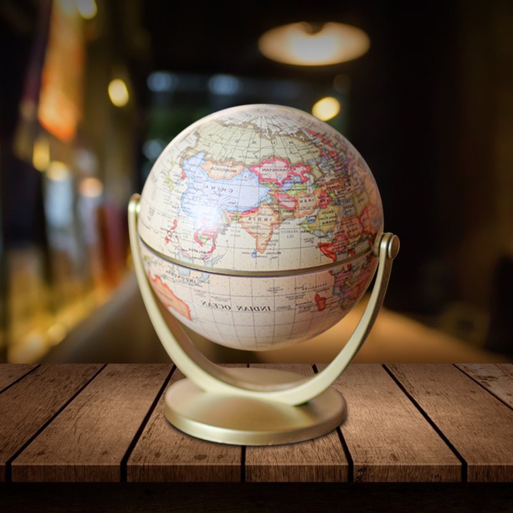 Vintage English Edition Globe World Map Earth Globes with Ba