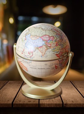 Vintage English Edition Globe World Map Earth Globes with Ba