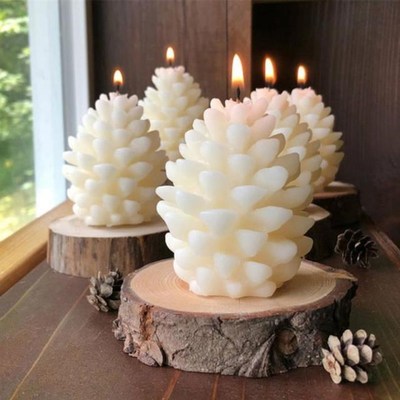 3D Pine Cones Silicone Mold for DIY Handmade Candle Making C