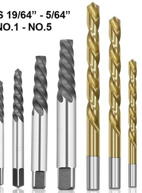 10Pcs Screw Extractor Drill Out Left Hand HSS Cobalt Drill B