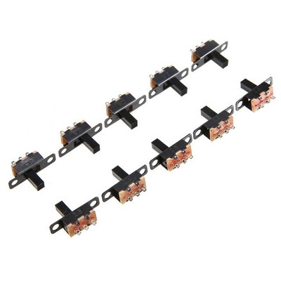 10pcs Mayitr Black SPDT Switch Micro Toggle Switch ON-Off Mi