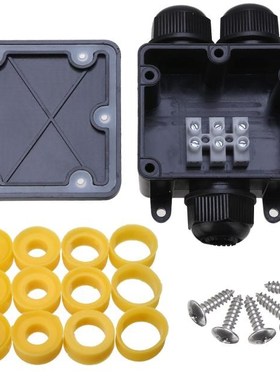 1pc 3-way IP68 Waterproof Junction Box Terminal Box Distribu